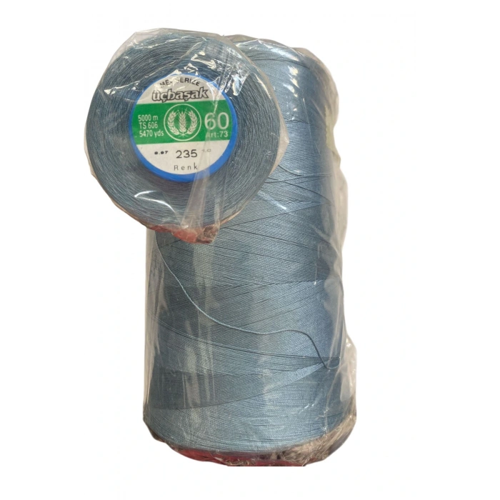 Üçbaşak Dikiş İpi 60No Merserize Pamuk İpliği 5000m 1 ADET