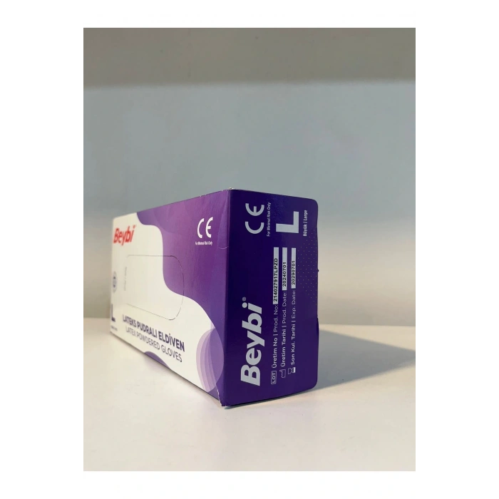 Lateks Eldiven Pudralı 100 Lü Paket - Medium (M Beden)