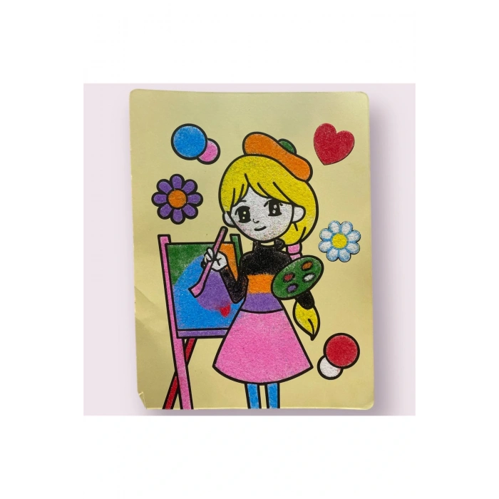 Kum Boyama Kız Resimli