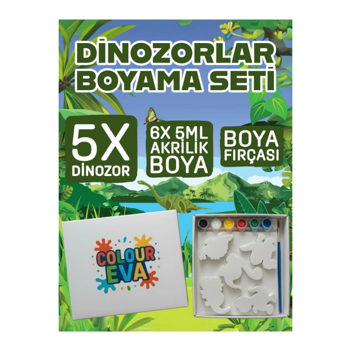3D Dinozorlar Boyama Seti ,Puzzle, Eva Baskı Süngeri. Çocuk Etkinlik, Montessori