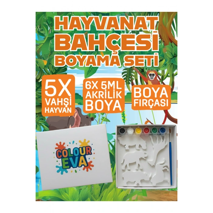 3D Hayvanat Bahçesi Boyama Seti ,Puzzle, Eva Baskı Süngeri. Çocuk Etkinlik, Montessori.