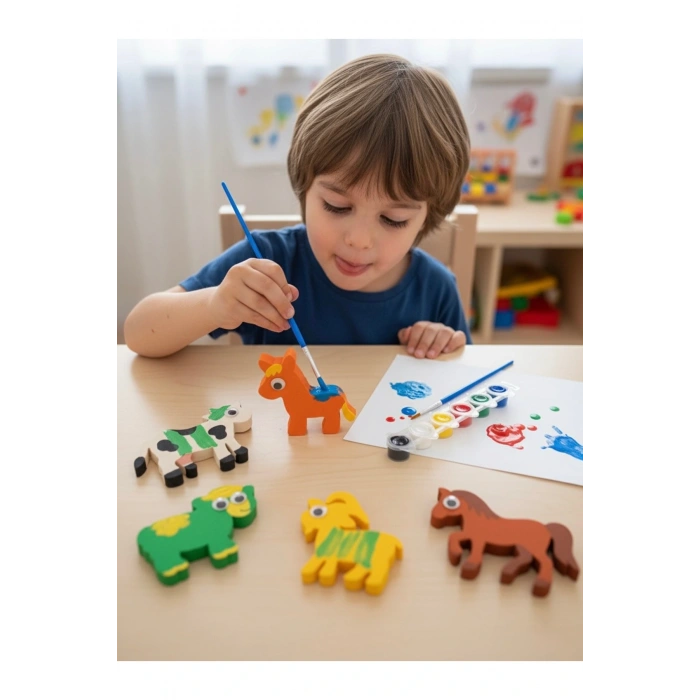 3D Deniz Hayvanları Boyama Seti ,Puzzle, Eva Baskı Süngeri. Çocuk Etkinlik, Montessori.