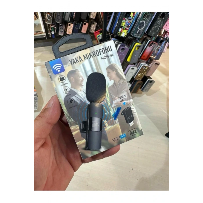 Kablosuz Yaka Mikrofonu Type-c Ve Lightning Uyumlu Ses Arayüzü Mini Yaka Mikrofonu