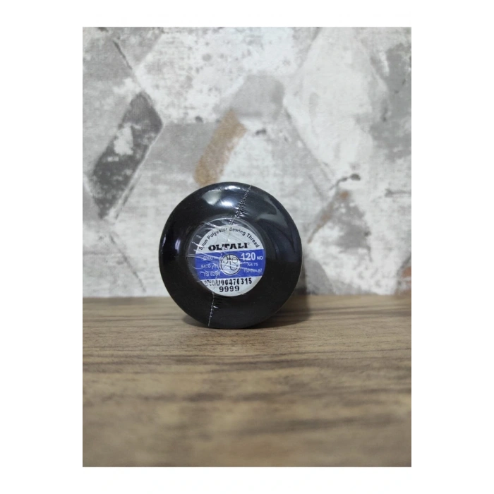 %100 Polyester 120 Numara Dikiş Ipliği 5000 Mt Siyah (9999)