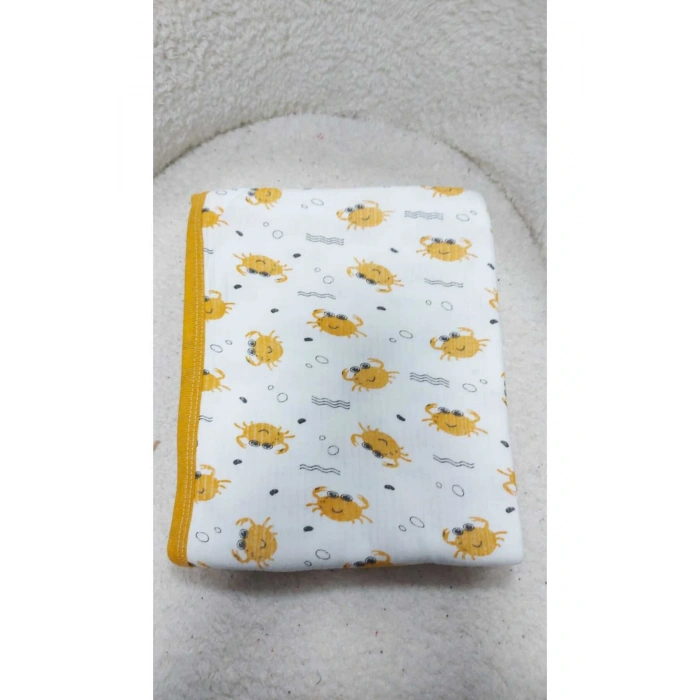 Fitilli Desenli Tek Katlı Bebek Kundak Battaniye