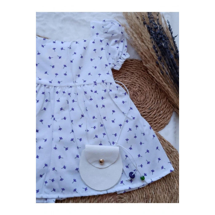 KIZ ÇOCUK DESENLİ ÇANLTALI ELBİSE