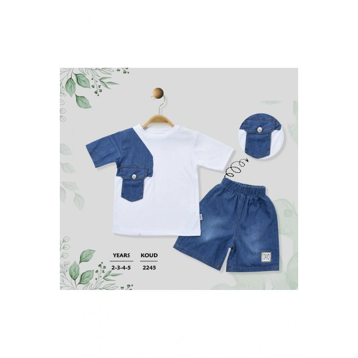 ERKEK ÇOCUK KOT ŞORTLU TAKIM