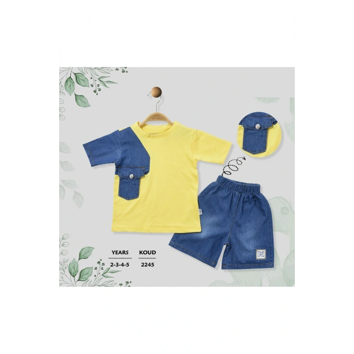 ERKEK ÇOCUK KOT ŞORTLU TAKIM