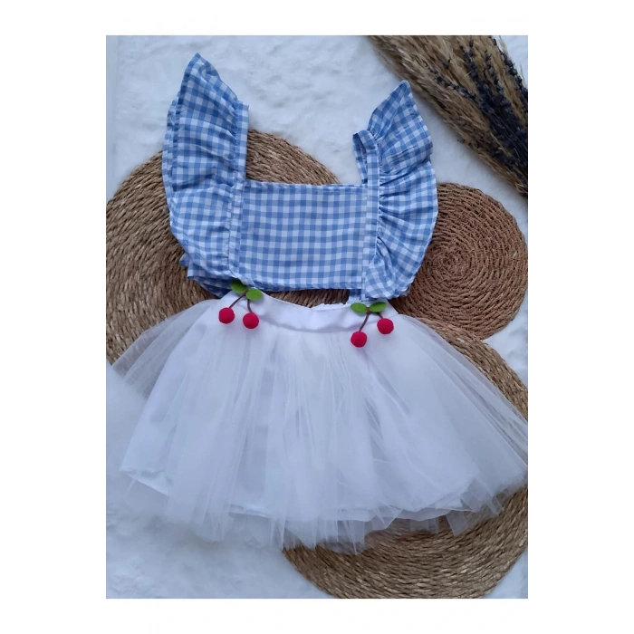 KIZ ÇOCUK CROP, TÜL ETEKLİ TAKIM