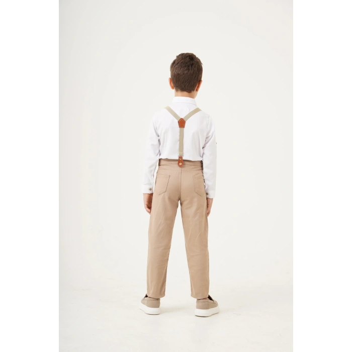 Erkek Çocuk/ Askılı Ve Papyonlu /gömlek Pantolon Takım