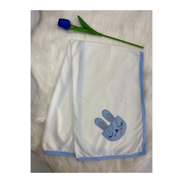 Desenli Tek Katlı Bebek Battaniyesi