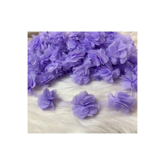 Lazer Kesim Şifon Çiçek 12 ADET