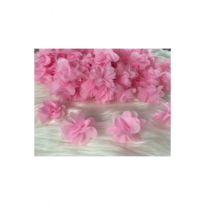 Lazer Kesim Şifon Çiçek 12 ADET