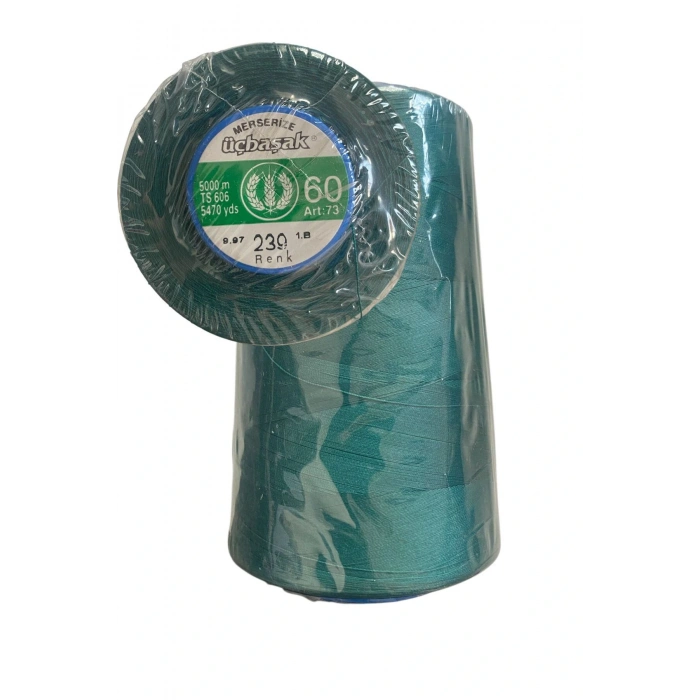 Üçbaşak Dikiş İpi 60No Merserize Pamuk İpliği 5000m 1 ADET