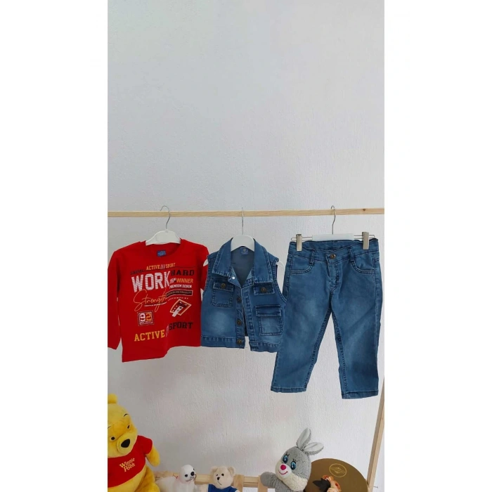 ERKEK ÇOCUK KOT YELEKLİ TAKIM