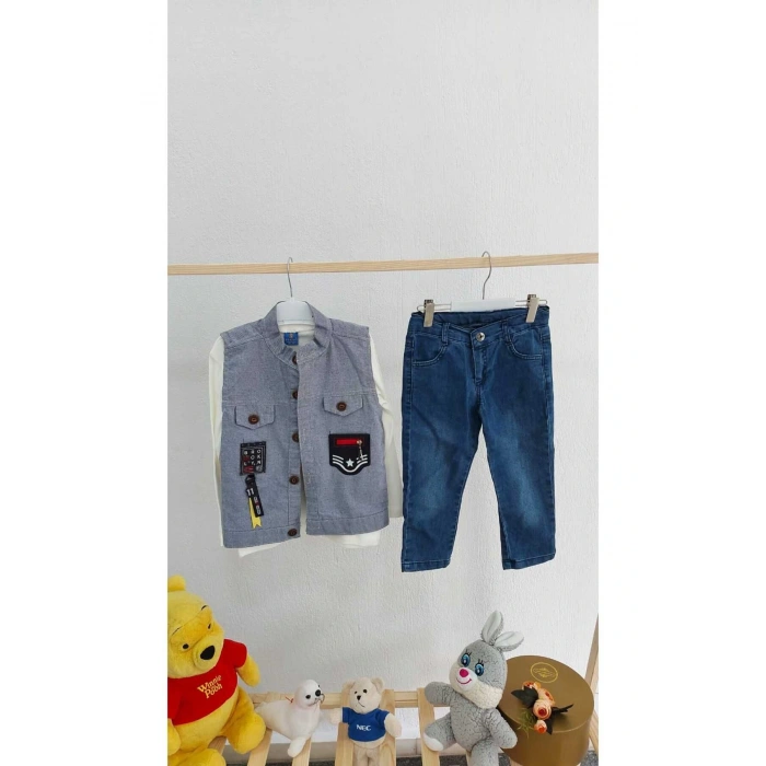 ERKEK ÇOCUK YELEKLİ 3 LÜ TAKIM