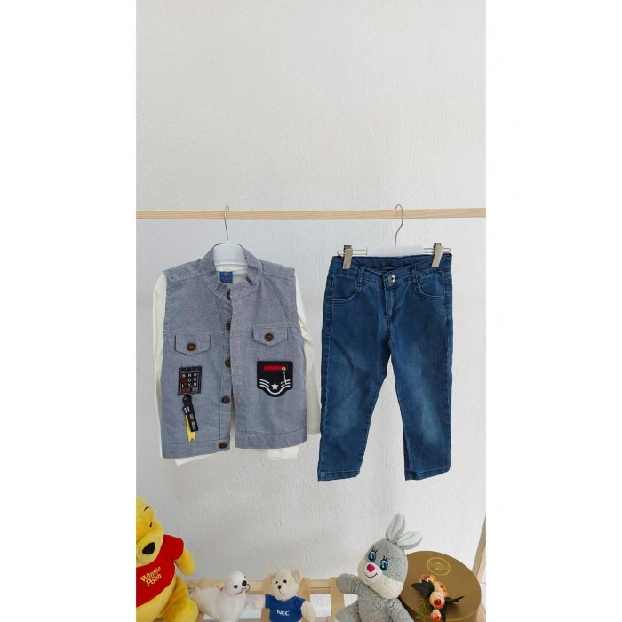 ERKEK ÇOCUK YELEKLİ 3 LÜ TAKIM
