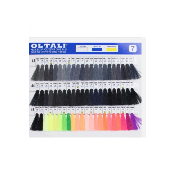 OLTALI DİKİŞ İPİ KARTELA NUMARALARI - 5000MT