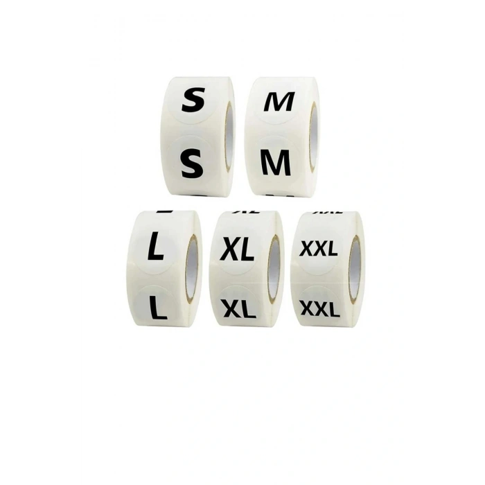 M Beden Yapışkanlı Etiket - Sticker ( 5000 Adet )