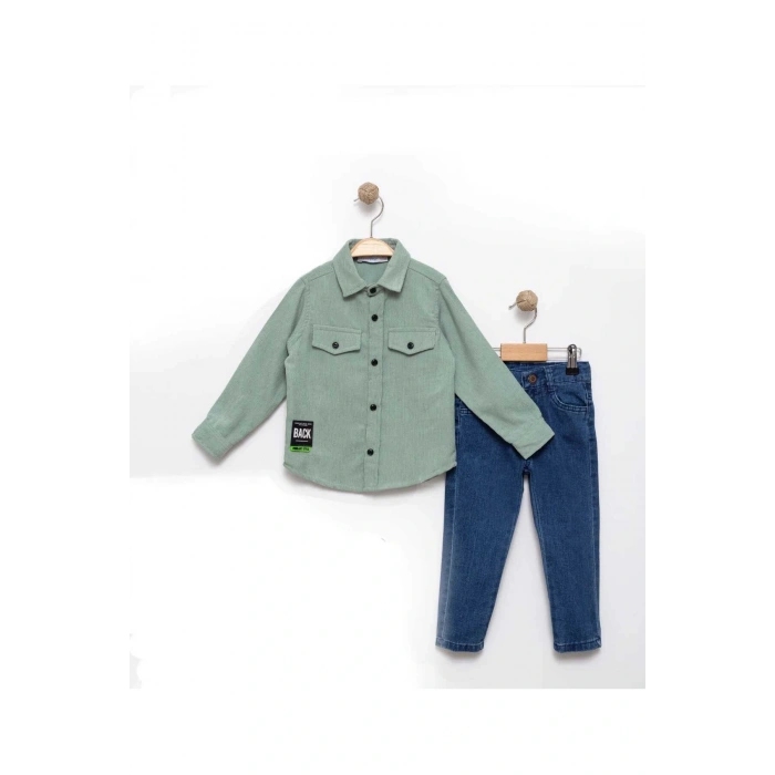 KADİFE GÖMLEK ERKEK ÇOCUK TAKIM