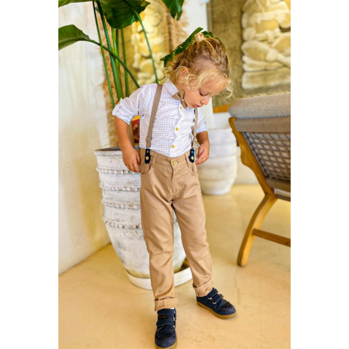 Caramela Erkek Çocuk Takım Elbise Papyonlu Ve Slopetli 4lü Set