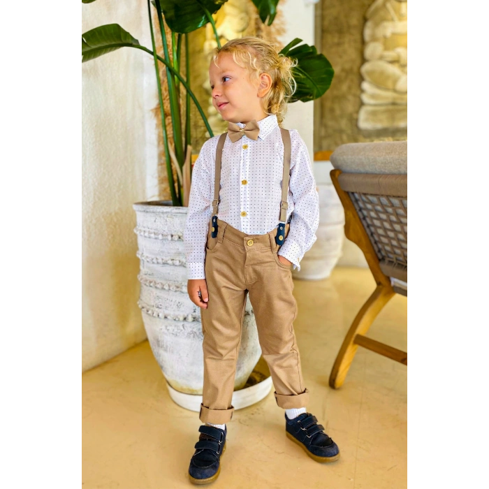 Caramela Erkek Çocuk Takım Elbise Papyonlu Ve Slopetli 4lü Set