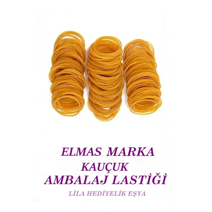 1000 Adet Kauçuk Elmas Marka Ambalaj Lastiği  / Paket Lastiği / 40 mm /