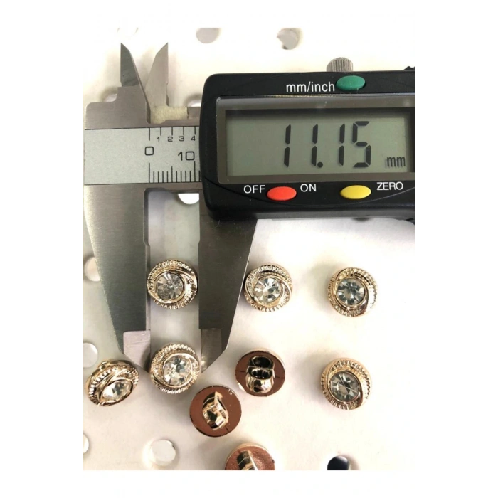 11,5 MM GOLD TAŞLI DÜĞME (15 ADET)