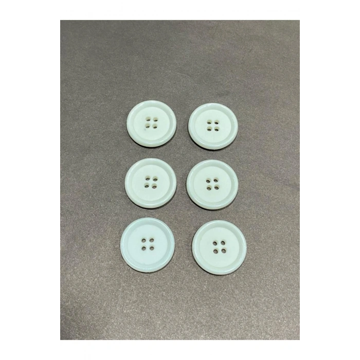 Trençkot Mont Düğmesi Italyan Düğme 20 Lı Set Beyaz 2,5 Cm (M8926)