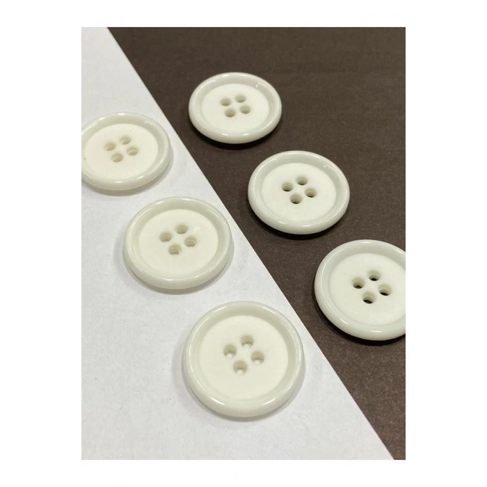 Trençkot Mont Düğmesi Italyan Düğme 20 Lı Set Beyaz 2,5 Cm (M8926)