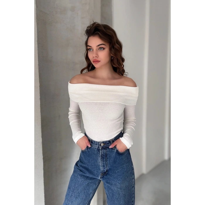 MADONNA YAKA KAŞKORSE BLUZ