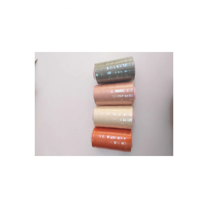 Turuncu - Krem- Pembe - Yeşil 4 Adet Dikiş Ipliği 5000 Mt.