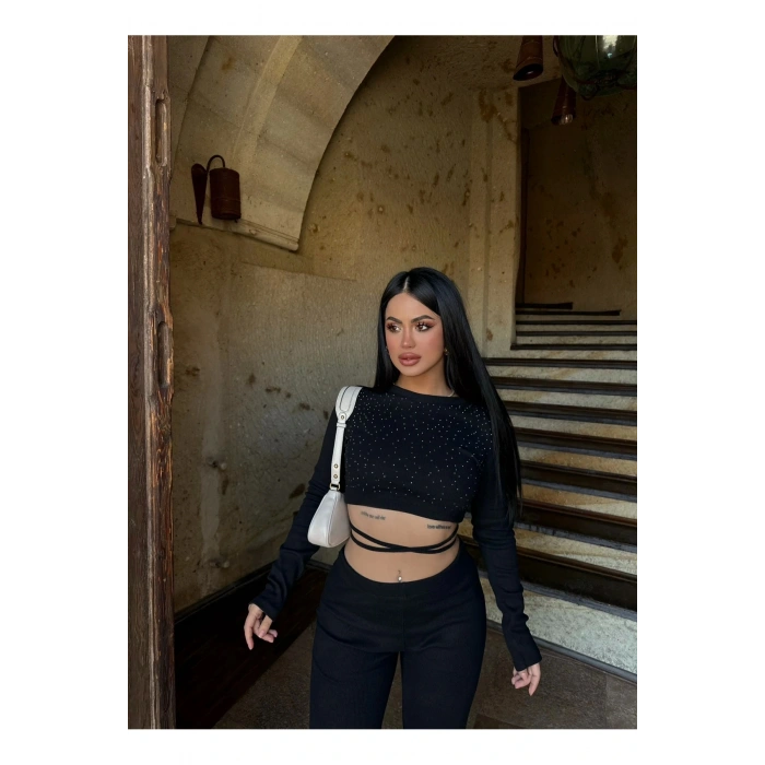 Taş Detaylı Kaşkorse İkili Takım