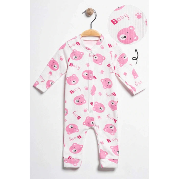 Yenidoğan -Bebek    Desenli Tulum Takımı