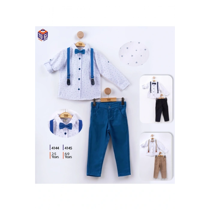 Pantolon Gömlekli Erkek Çocuk Takım İndigo