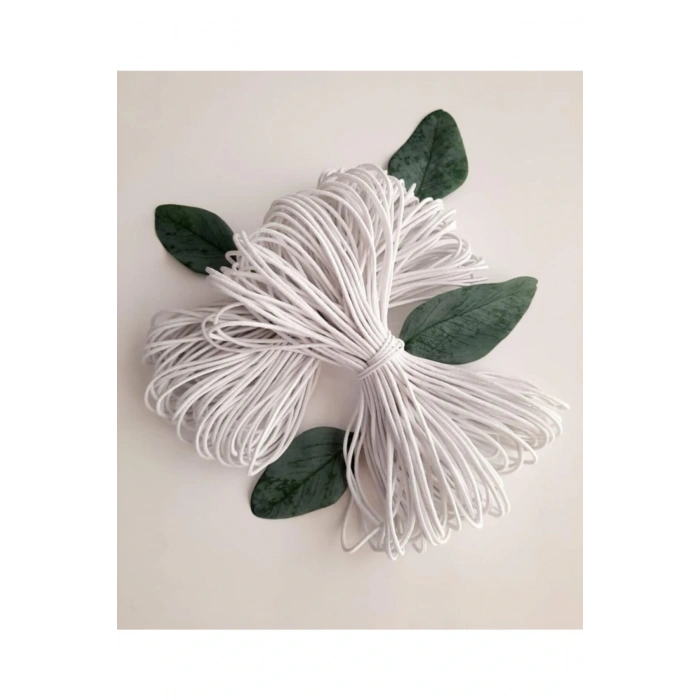 Beyaz Ince Fitil Lastik Takribi 20 Mt.