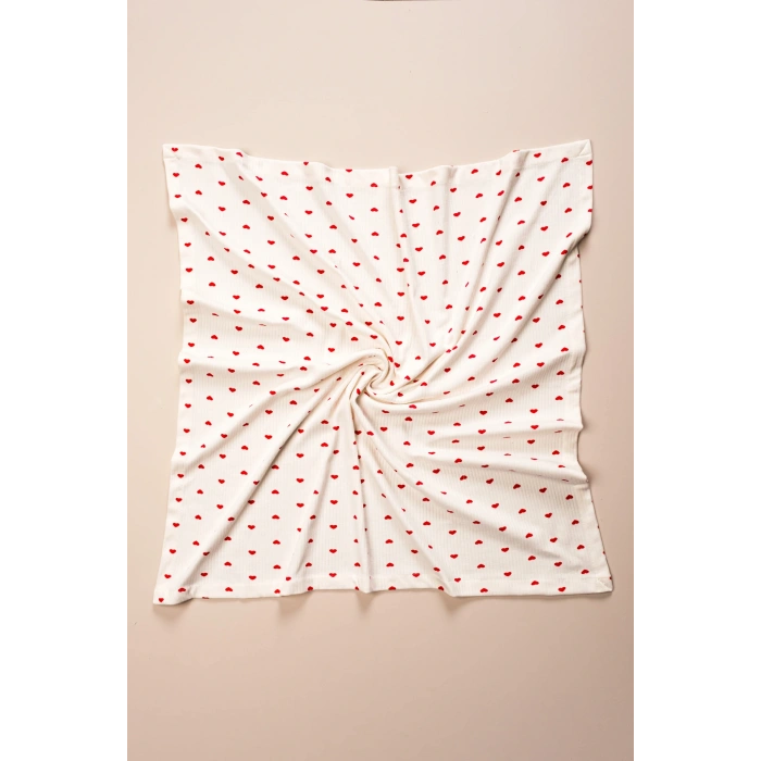 Kalpli Battaniye (90 X 90) Yumuşak Organik Pamuk Battaniye