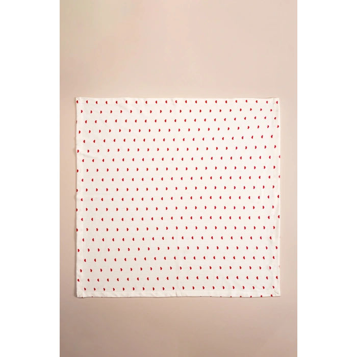 Kalpli Battaniye (90 X 90) Yumuşak Organik Pamuk Battaniye