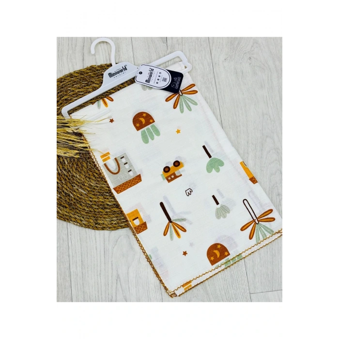 MİNİWORLD Çok Amaçlı Müslin Bebek Battaniyesi