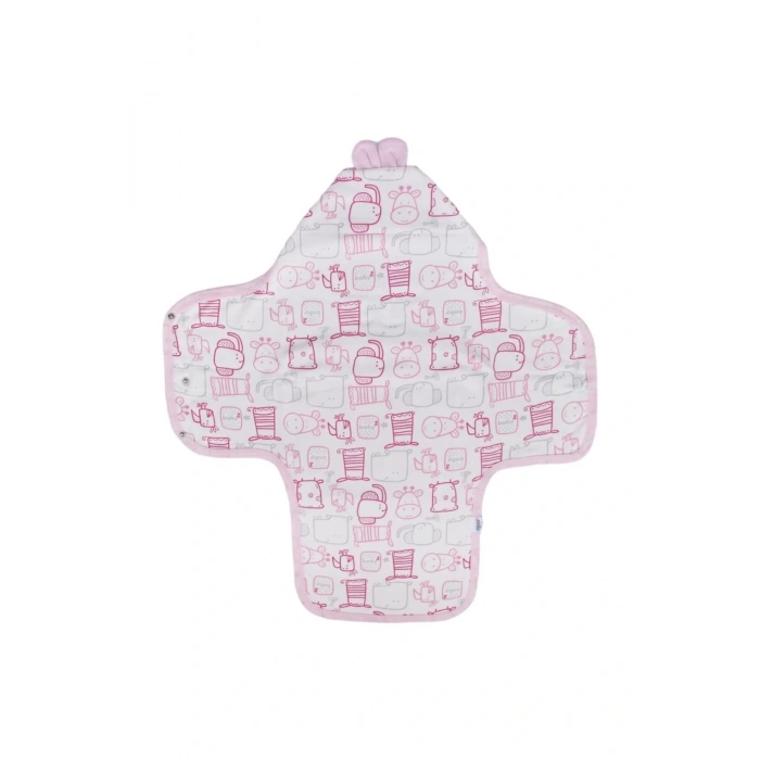 Unisex Pembe Renkli Hayvan Desenli Kundak Battaniye