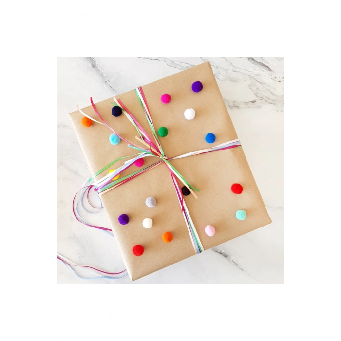 Peluş Ponpon, 1.5 Cm 100 Adet Karışık