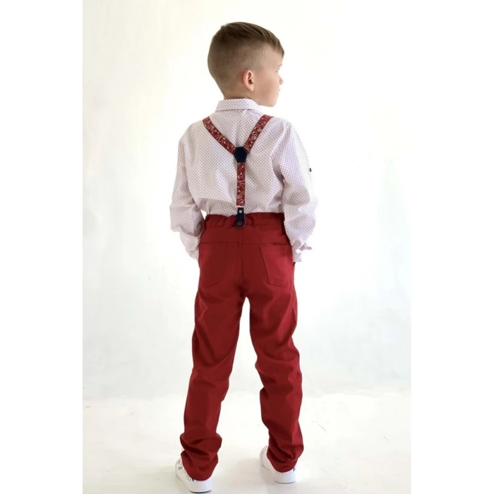 23 Nisan Erkek Çocuk Uzun Kol Gömlek Pantolon Papyon Takım Gösteri Kostüm