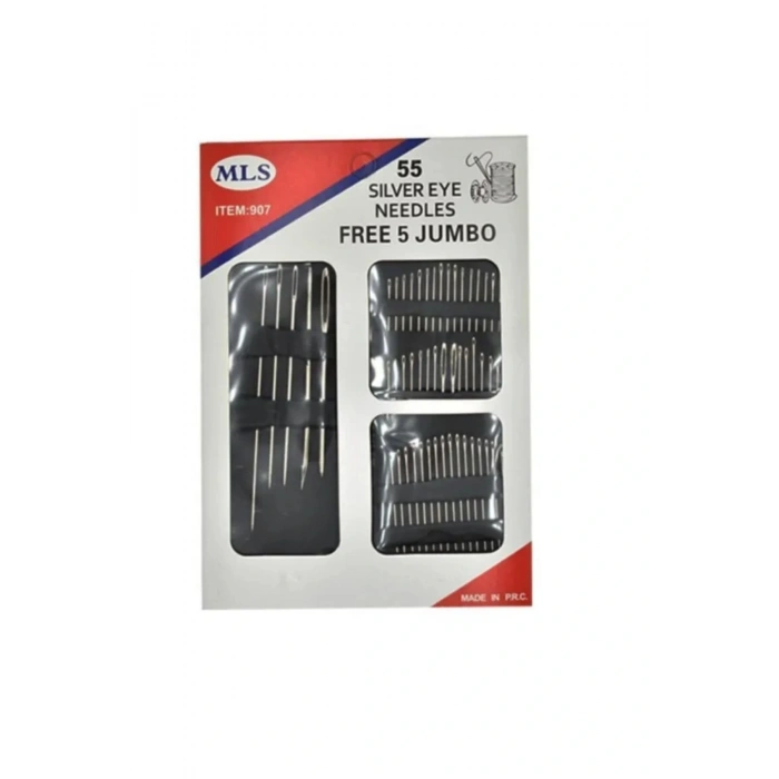 59 Parça Dikiş Seti-55 Adet Dikiş Iğnesi- 120 No Dikiş Ipi-iplik Makası-ip Sökücü