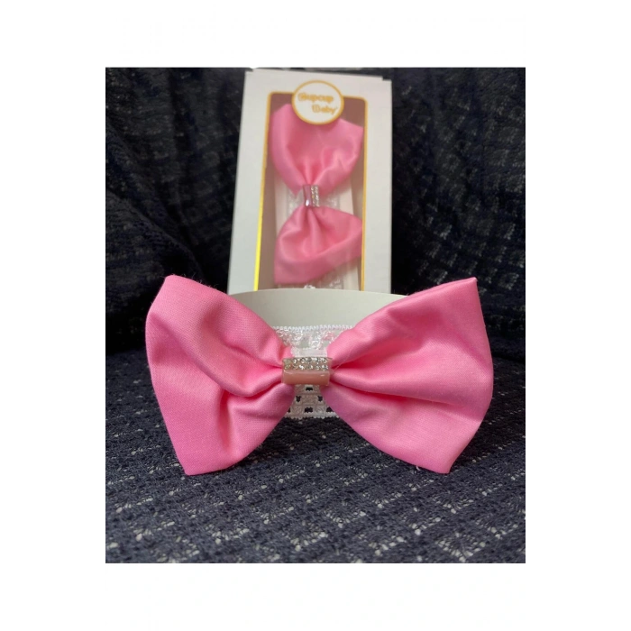 Bebek Bandana 0-24 Ay Organik İşlemeli İncili Tasarım