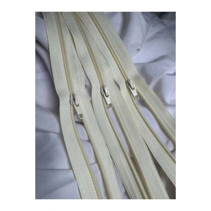 TİP10 FERMUAR KREM 5 ADET 48CM