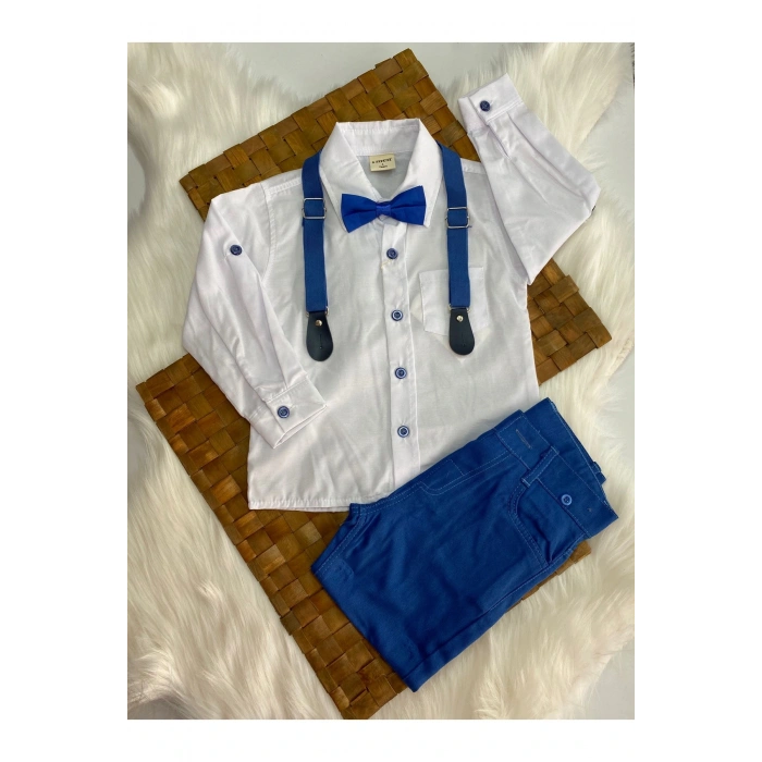 ERKEK ÇOCUK İNDİGO PAPYONLU TAKIM