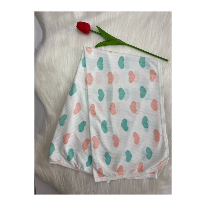 Fitilli Desenli Tek Katlı Bebek Battaniyesi