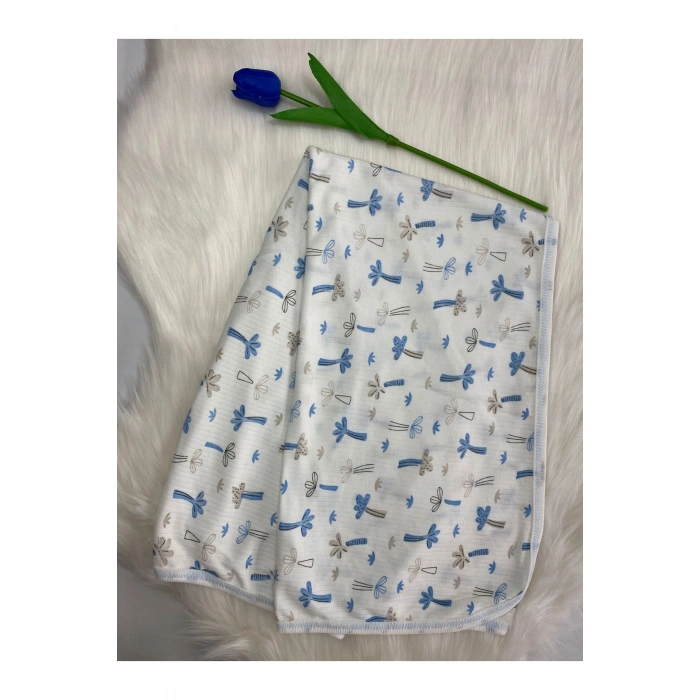 Fitilli Desenli Tek Katlı Bebek Battaniyesi