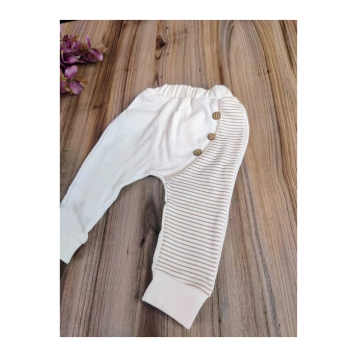 Yenidoğan 5li Hastane Çıkışı % 100 Pamuk Özel Tasarım Nakışlı Unisex Kahverengi Mevsimlik Hediyelik