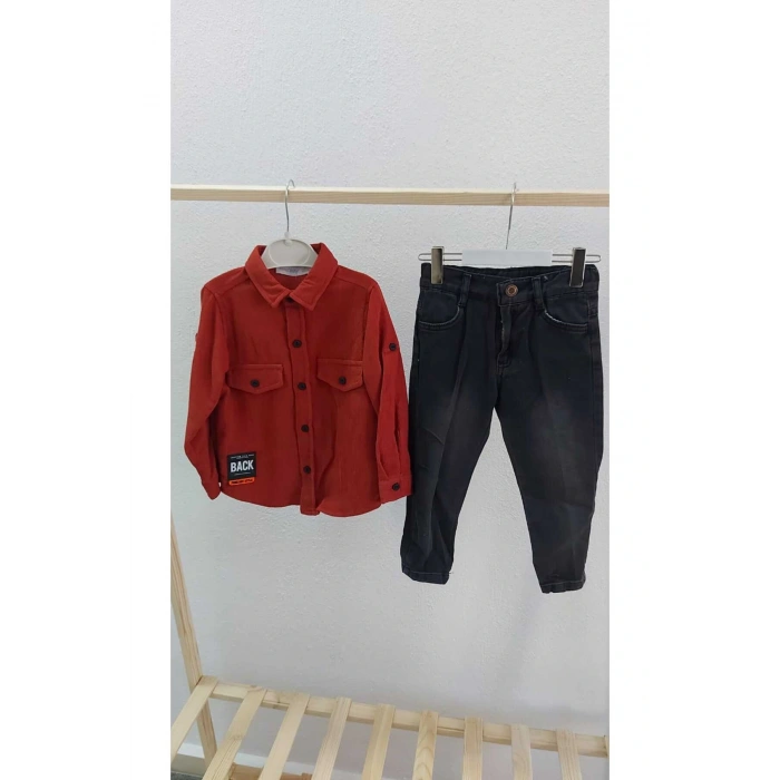 KADİFE GÖMLEK ERKEK ÇOCUK TAKIM